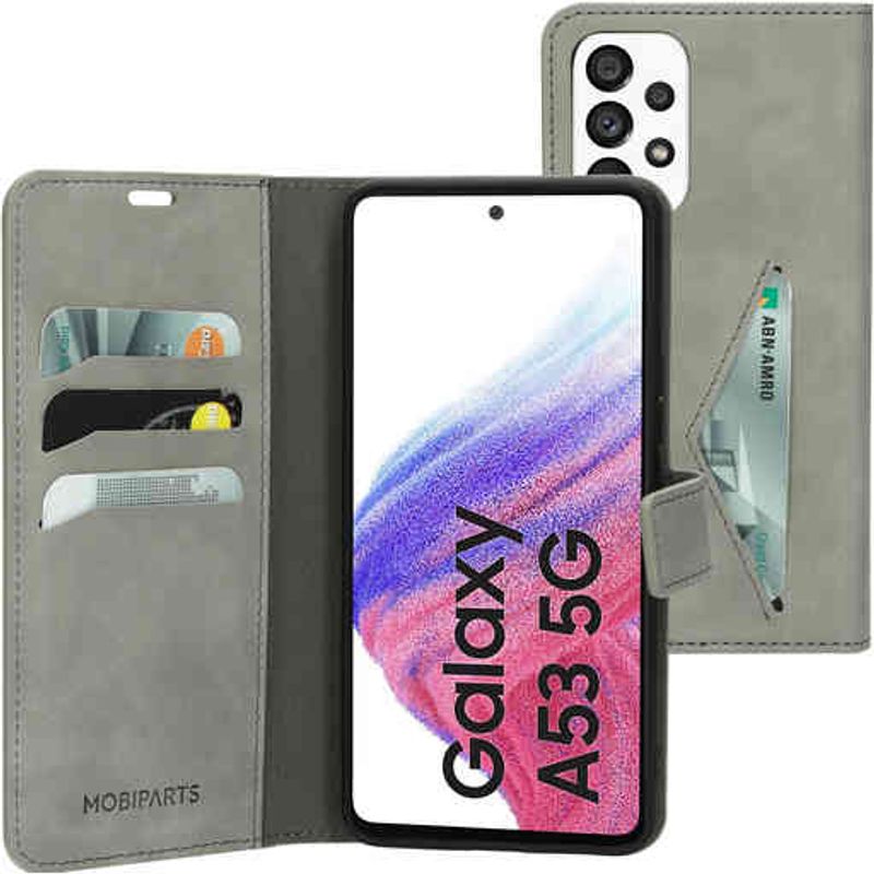 Laptop, Telefoane si Tablete - Telefoane mobile si accesorii - Accesorii Telefoane - Huse telefoane - Husa classic wallet, compatibila cu Samsung Galaxy A53 5G, gri - Infinity.ro