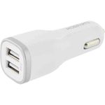 Laptop, Telefoane si Tablete - Telefoane mobile si accesorii - Accesorii Telefoane - Cabluri si adaptoare telefoane - Incarcator auto 2.4A, 2 porturi usb, inclus cablu tip USB - lightning, 1 metru, alb - Infinity.ro