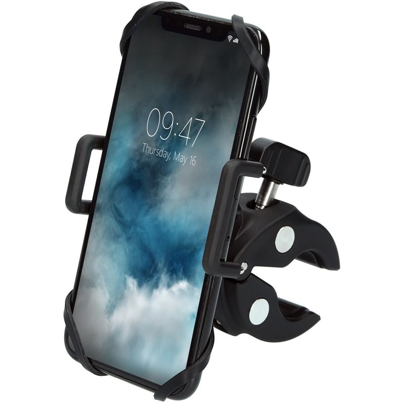 Laptop, Telefoane si Tablete - Telefoane mobile si accesorii - Accesorii Telefoane - Suport si docking telefoane - Suport telefon pentru bicicleta/motocicleta, Reglare la 360°, Brat de clema puternic, 4,5-7 inch, Negru pur - Infinity.ro