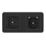 Casa si Gradina - Electrice - Prize - Priza Techstar® PCU2, Dubla, 2 x USB, 2.1 A, Culoare Negru, Policarbonat, 16A - Infinity.ro