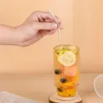 Casa si Gradina - Bucatarie si vesela - Cani si pahare - Pahare - Set 4 pahare design deosebit, pentru cafea latte si long drinkuri, 270 ml, Gonga® Transparent - Infinity.ro