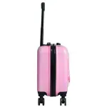 Sport si Outdoor - Articole de voiaj - Trolere - Troler cu design pisicuta, pentru copii, maner telescopic, 35x25x45 cm, Gonga® Roz - Infinity.ro