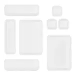 Casa si Gradina - Mobilier - Organizare si depozitare - Organizatoare pentru sertare si dulapuri - Organizator sertar compus din 8 piese diferite marimi pentru depozitarea articolelor, Gonga® Alb - Infinity.ro