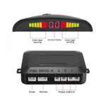 Auto si Moto - Electronice auto - Senzori de parcare - Set Senzori Parcare Auto Detector Parktronic Display Radar Monitor 4 Senzori, Negru/Verde - Infinity.ro