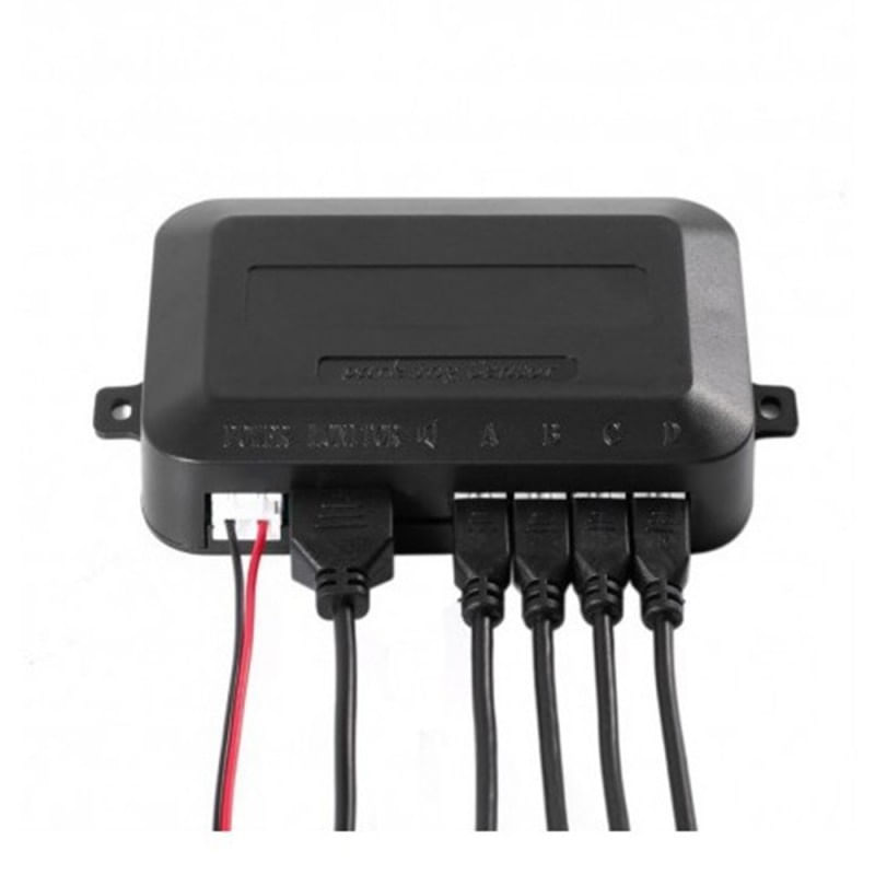 Auto si Moto - Electronice auto - Senzori de parcare - Set Senzori Parcare Auto Detector Parktronic Display Radar Monitor 4 Senzori, Negru/Verde - Infinity.ro