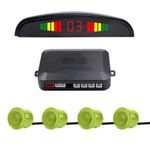 Auto si Moto - Electronice auto - Senzori de parcare - Set Senzori Parcare Auto Detector Parktronic Display Radar Monitor 4 Senzori, Negru/Verde - Infinity.ro