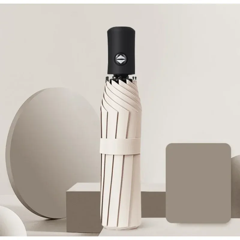 Fashion, accesorii si bijuterii - Femei - Accesorii femei - Alte accesorii femei - Umbrela automata eleganta, impermeabila, diametru 98 cm, Gonga® Crem - Infinity.ro