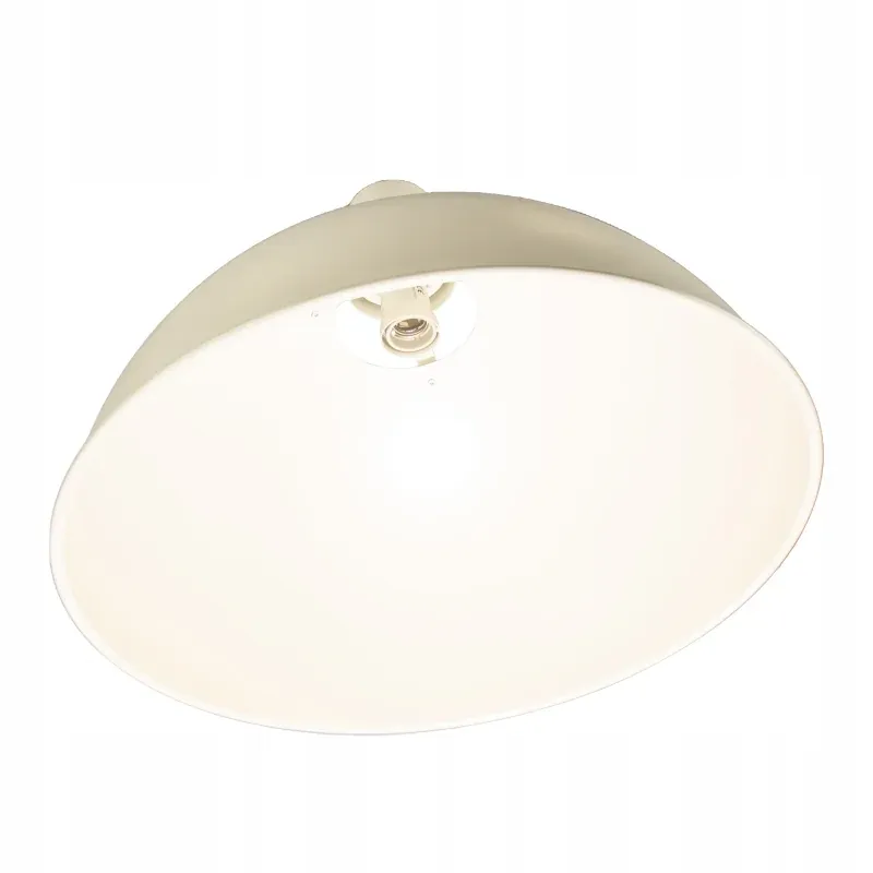 Casa si Gradina - Corpuri si surse de iluminat - Lustre si pendule - Pendul in stil retro, realizat din otel galvanizat, diametru 51 cm, E27 20 W, Gonga® Crem - Infinity.ro