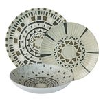 Casa si Gradina - Bucatarie si vesela - Vesela si tacamuri - Farfurii si boluri - Set farfurii 12 piese, 4 persoane, set cu farfurie adancă-Ensemble Sogno - Set Veselă Italiană Porțelan - Infinity.ro