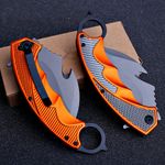 Sport si Outdoor - Camping - Cutite, bricege si accesorii - Cutite si bricege - Cutit pliabil CS GO Claw Foxter, 20 cm, otel inoxidabil, portocaliu/gri - Infinity.ro