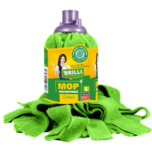 Rezerva mop Brilli, microfibra, marime L, verde