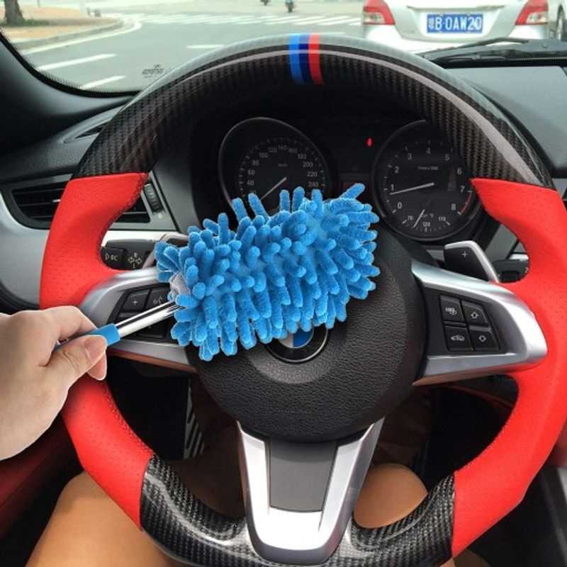 Market - Curatenie si intretinere casa - Produse menaj - Accesorii curatenie - Pamatuf pentru praf si paianjeni, maner telescopic, 77 cm, albastru - Infinity.ro