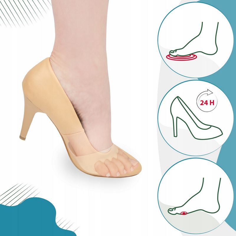 Fashion, accesorii si bijuterii - Femei - Incaltaminte femei - Accesorii incaltaminte - Benzi de amortizare pentru talpa si degete, din spuma, 9.2 cm, 6 mm grosime, crem - Infinity.ro