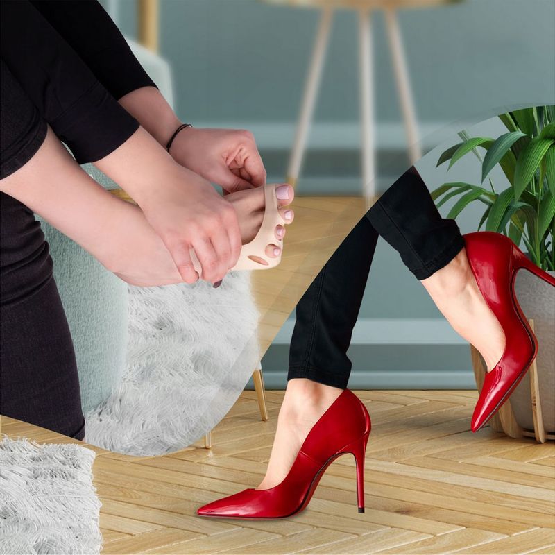 Fashion, accesorii si bijuterii - Femei - Incaltaminte femei - Accesorii incaltaminte - Benzi de amortizare pentru talpa si degete, din spuma, 9.2 cm, 6 mm grosime, crem - Infinity.ro