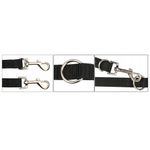 Petshop - Accesorii petshop - Zgarzi, lese si hamuri - Lese - Lesa reglabila pentru caini Nuxie, inel pentru dublare lesa, 5 m, latime 2.5 cm, negru - Infinity.ro