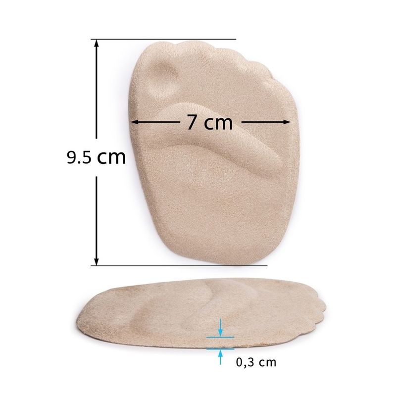 Fashion, accesorii si bijuterii - Femei - Incaltaminte femei - Accesorii incaltaminte - Set 2 insertii pentru pantofi, autoadezive, 9.5 x 7 x 0.3 cm, maro deschis - Infinity.ro