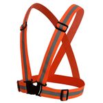 Sport si Outdoor - Ciclism - Accesorii pentru biciclete - Accesorii siguranta ciclism - Vesta tip ham reflectorizant, universal, latime 40 mm, confortabil, portocaliu - Infinity.ro