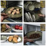 Casa si Gradina - Bucatarie si vesela - Vesela si tacamuri - Farfurii si boluri - Set farfurii 16 piese, pentru 4 persoane, Earth Green, Cesiro, Alb Ivoire cu verde - Infinity.ro