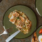 Casa si Gradina - Bucatarie si vesela - Vesela si tacamuri - Farfurii si boluri - Set farfurii 16 piese, pentru 4 persoane, Earth Green, Cesiro, Alb Ivoire cu verde - Infinity.ro