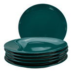 Casa si Gradina - Bucatarie si vesela - Vesela si tacamuri - Farfurii si boluri - Set 6 farfurii desert Turcoaz Inchis 20 cm - Infinity.ro