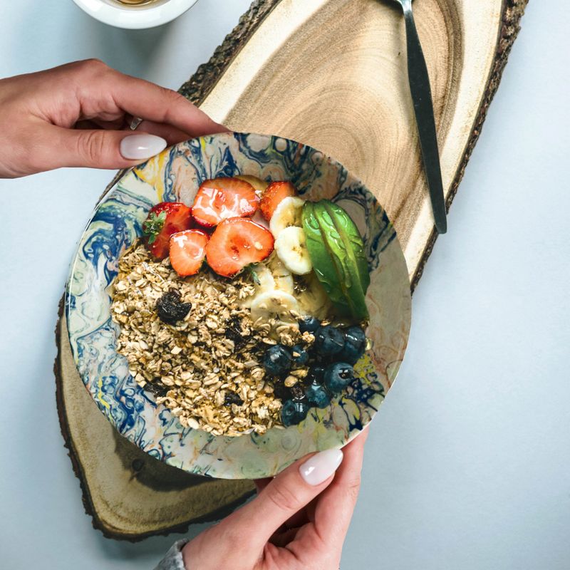 Casa si Gradina - Bucatarie si vesela - Vesela si tacamuri - Farfurii si boluri - Set farfurii 16 piese, pentru 4 persoane, Abstract Art, Cesiro, Multicolor - Infinity.ro