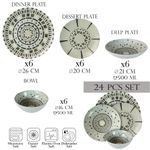 Casa si Gradina - Bucatarie si vesela - Vesela si tacamuri - Farfurii si boluri - Set farfurii 24 piese, 6 persoane - Ensemble Sogno - Set Veselă Italiană Porțelan - Infinity.ro