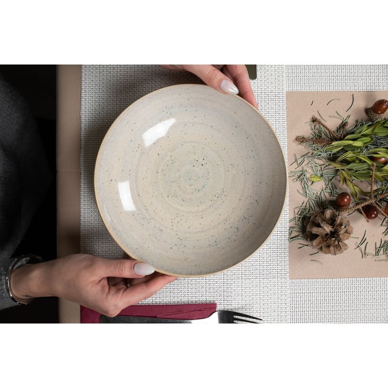 Casa si Gradina - Bucatarie si vesela - Vesela si tacamuri - Farfurii si boluri - Set Farfurii Adânci, 4 Piese, Shell, Ceramică, Fabricat in Romania, Cesiro, Crem deschis - Infinity.ro