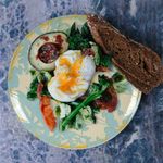 Casa si Gradina - Bucatarie si vesela - Vesela si tacamuri - Farfurii si boluri - Set farfurii 24 piese, pentru 6 persoane, Hawaii, Cesiro, Alb ivoire cu frunze albastru deschis - Infinity.ro