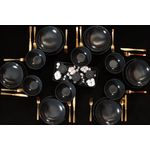 Casa si Gradina - Bucatarie si vesela - Vesela si tacamuri - Farfurii si boluri - Set farfurii 24 piese, pentru 6 persoane, Anthracite, Cesiro, Gri Mat - Infinity.ro