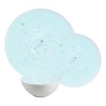 Casa si Gradina - Bucatarie si vesela - Vesela si tacamuri - Farfurii si boluri - Set farfurii 12 piese, 4 persoane, set cu bol- Ensemble Azure Spirale - Set Veselă Italiană Porțelan - Infinity.ro