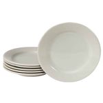 Casa si Gradina - Bucatarie si vesela - Vesela si tacamuri - Farfurii si boluri - Set 6 farfurii desert Alb Lucios,19 cm - Infinity.ro