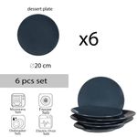 Casa si Gradina - Bucatarie si vesela - Vesela si tacamuri - Farfurii si boluri - Gri de Lux: Set 6 Farfurii Desert pentru Răsfăț! - Infinity.ro