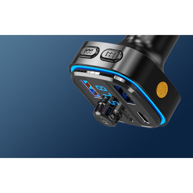 Auto si Moto - Electronice auto - Multimedia auto - Incarcator Auto / Modulator FM XO BCC08 Smart BT 2x USB 5V Mp3, Negru - Infinity.ro