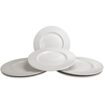 Casa si Gradina - Bucatarie si vesela - Vesela si tacamuri - Farfurii si boluri - Set 6 farfurii intinse Alb lucios Ø27 cm - Infinity.ro