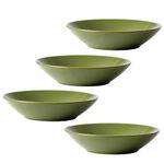Casa si Gradina - Bucatarie si vesela - Vesela si tacamuri - Farfurii si boluri - Set 4 farfurii adanci Verde Lucios 21 cm - Infinity.ro