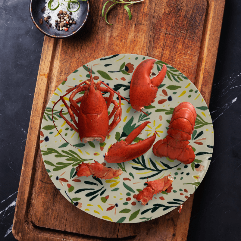 Casa si Gradina - Bucatarie si vesela - Vesela si tacamuri - Farfurii si boluri - Set farfurii 18 piese, pentru 6 persoane, Vintage, Cesiro, Alb decor flori si frunze - Infinity.ro