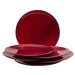 Casa si Gradina - Bucatarie si vesela - Vesela si tacamuri - Farfurii si boluri - Set 6 farfurii desert Sticla Rosu, 21 cm - Infinity.ro