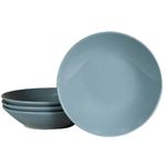 Casa si Gradina - Bucatarie si vesela - Vesela si tacamuri - Farfurii si boluri - Set 4 farfurii adanci, 21 cm, Gri Albastrui - Infinity.ro