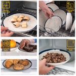 Casa si Gradina - Bucatarie si vesela - Vesela si tacamuri - Farfurii si boluri - Set farfurii 12 piese, pentru 4 persoane, Anchor, Cesiro, Alb Ivoire cu albastru - Infinity.ro