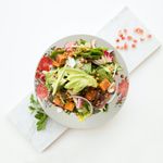 Casa si Gradina - Bucatarie si vesela - Vesela si tacamuri - Farfurii si boluri - Set 4 farfurii adanci 20 cm x 280 ml, pentru 4 persoane, Cesiro Porțelan, Ivoire cu trandafir rosu - Infinity.ro