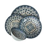 Casa si Gradina - Bucatarie si vesela - Vesela si tacamuri - Farfurii si boluri - Set farfurii 16 piese, 4 persoane-Ensemble Serenità Blu - Set Veselă Italiană Porțelan - Infinity.ro