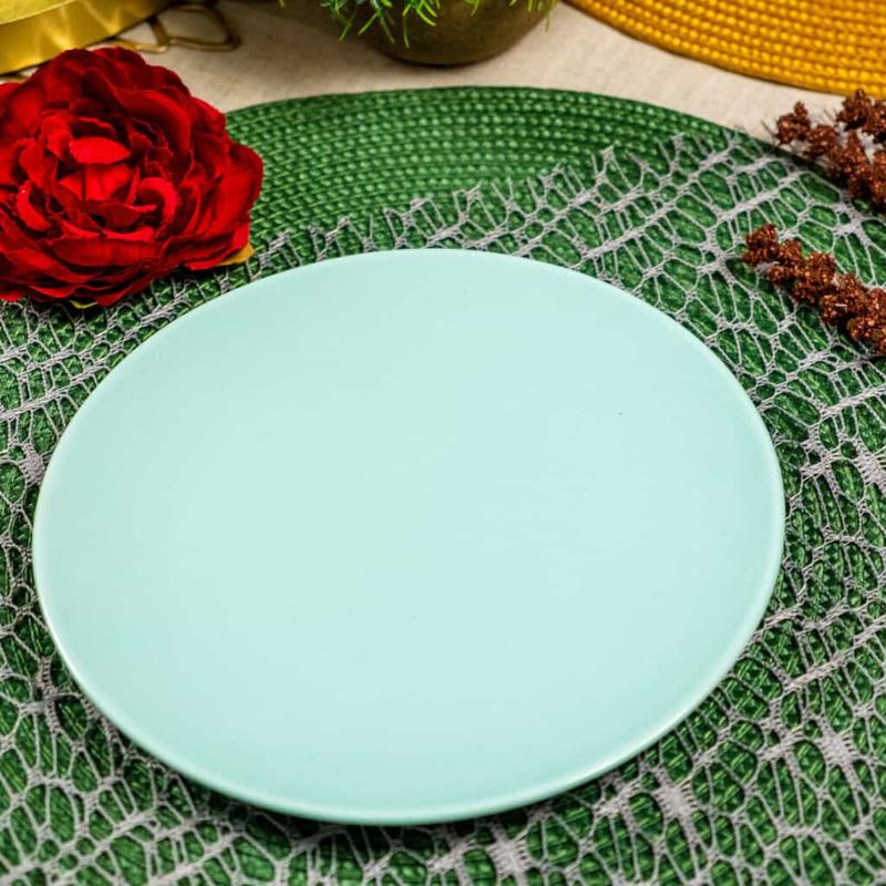 Casa si Gradina - Bucatarie si vesela - Vesela si tacamuri - Farfurii si boluri - Culorile Prospețimii: Set 4 Farfurii Verde Menta Lucios - Infinity.ro