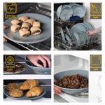 Casa si Gradina - Bucatarie si vesela - Vesela si tacamuri - Farfurii si boluri - Eleganță în Fiecare Detaliu: Set 6 farfurii intinse gri albastrui - Infinity.ro