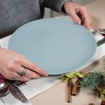 Casa si Gradina - Bucatarie si vesela - Vesela si tacamuri - Farfurii si boluri - Eleganță în Fiecare Detaliu: Set 6 farfurii intinse gri albastrui - Infinity.ro