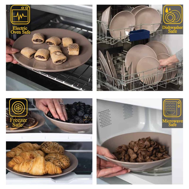 Casa si Gradina - Bucatarie si vesela - Vesela si tacamuri - Farfurii si boluri - Elevați Gustul: Setul de 6 Farfurii Adânci Crem Latte - Infinity.ro