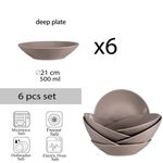 Casa si Gradina - Bucatarie si vesela - Vesela si tacamuri - Farfurii si boluri - Elevați Gustul: Setul de 6 Farfurii Adânci Crem Latte - Infinity.ro