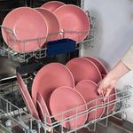 Casa si Gradina - Bucatarie si vesela - Vesela si tacamuri - Farfurii si boluri - Set farfurii 16 piese, pentru 4 persoane, Glossy Pink, Cesiro, Roz Mat - Infinity.ro