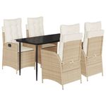Casa si Gradina - Gradina si terasa - Mobilier exterior - Seturi mobila gradina - Set mobilier de gradina cu perne, 5 piese, bej, poliratan - Infinity.ro