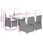 Casa si Gradina - Gradina si terasa - Mobilier exterior - Seturi mobila gradina - Set mobilier de gradina cu perne, 5 piese, bej, poliratan - Infinity.ro