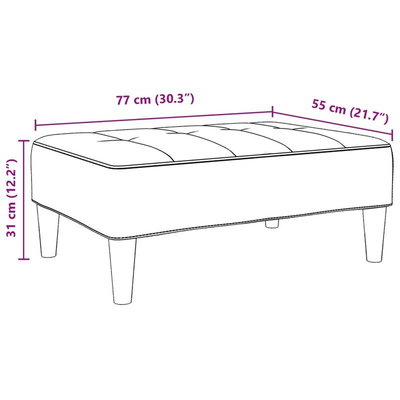 Casa si Gradina - Mobilier - Scaune si fotolii - Tabureti - Taburet, gri deschis, 77x55x31 cm, catifea - Infinity.ro